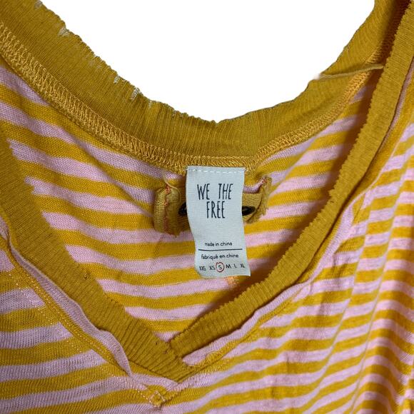 We The Free Striped Oversized Tee Shirt T-Shirt Small - Picture 3 of 4